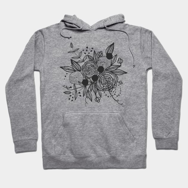 Abstract rose silhouette Hoodie by GULSENGUNEL